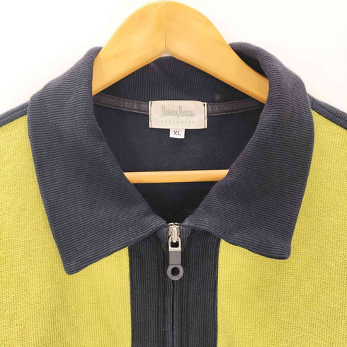 ニーマンマーカス Neiman Marcus 90s ジップアップ バイカラーポロシャツジャケット メンズ JPN:XL