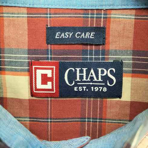 チャップス CHAPS ロゴ刺繍チェック柄ボタンダウンシャツ メンズ L/G