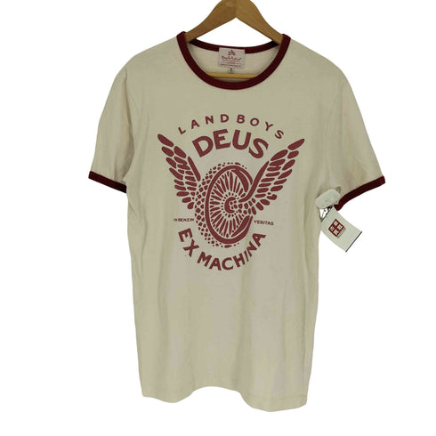 デウスエクスマキナ Deus Ex Machina LAND BOYS DEUS 翼 プリント リンガー Tシャツ メンズ import:M