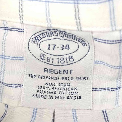 ブルックスブラザーズ BROOKS BROTHERS REGENT ウィンドーペーンチェックシャツ メンズ 17-34