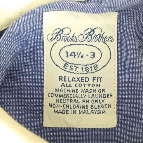ブルックスブラザーズ BROOKS BROTHERS RELAXED FIT クレリックカフスシャツ メンズ 14 1/2-3