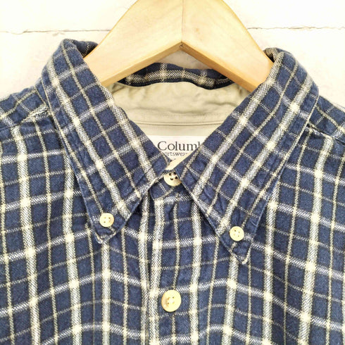 コロンビアスポーツウェア Columbia Sportswear 90~00S チェック柄コットンネルシャツ メンズ L