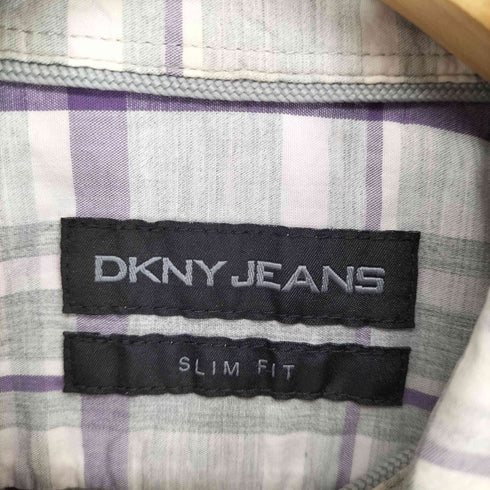 ダナキャランニューヨーク DKNY SLIM FIT チェック柄シャツ メンズ M