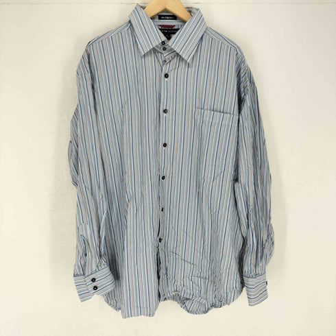 トミーヒルフィガー TOMMY HILFIGER 80'S 2PLY FABRIC マルチストライプシャツ メンズ XL