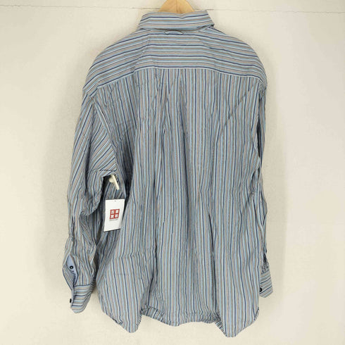 トミーヒルフィガー TOMMY HILFIGER 80'S 2PLY FABRIC マルチストライプシャツ メンズ XL