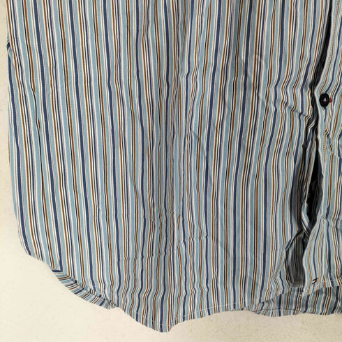 トミーヒルフィガー TOMMY HILFIGER 80'S 2PLY FABRIC マルチストライプシャツ メンズ XL
