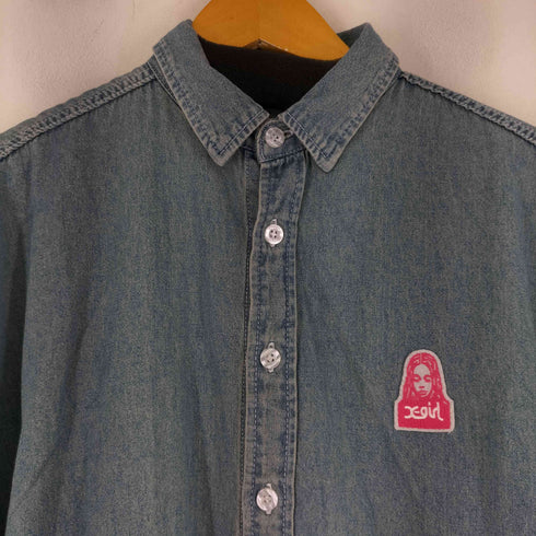 エックスガール X-girl FACE DENIM S/S SHIRT レディース JPN:M