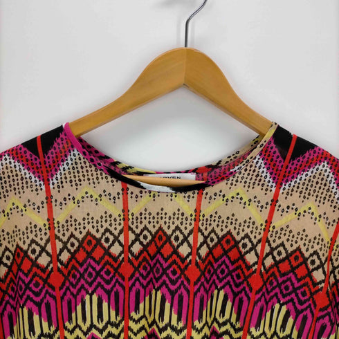 カルヴェン CARVEN マルチカラー 総柄カットソー レディース S