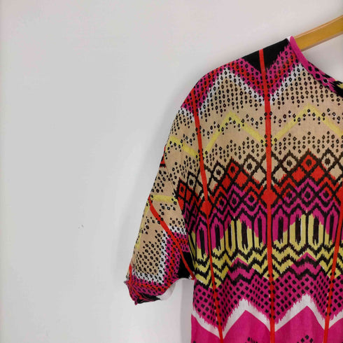 カルヴェン CARVEN マルチカラー 総柄カットソー レディース S