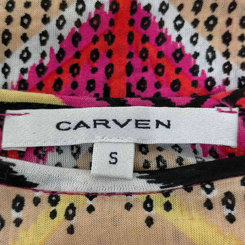 カルヴェン CARVEN マルチカラー 総柄カットソー レディース S