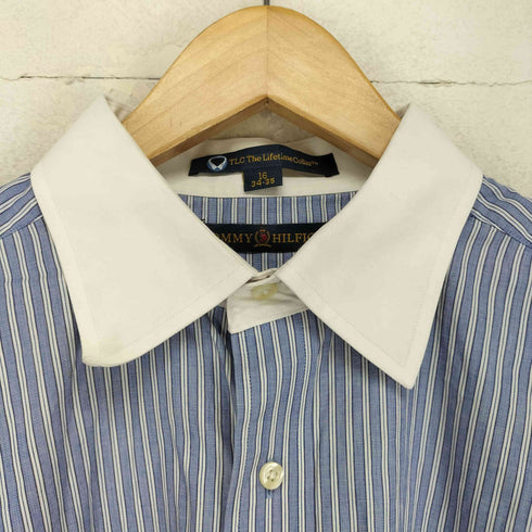 トミーヒルフィガー TOMMY HILFIGER ストライプクレリックシャツ メンズ 16 34-35