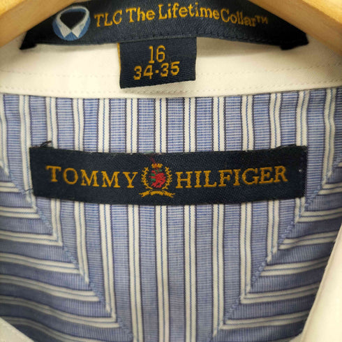 トミーヒルフィガー TOMMY HILFIGER ストライプクレリックシャツ メンズ 16 34-35