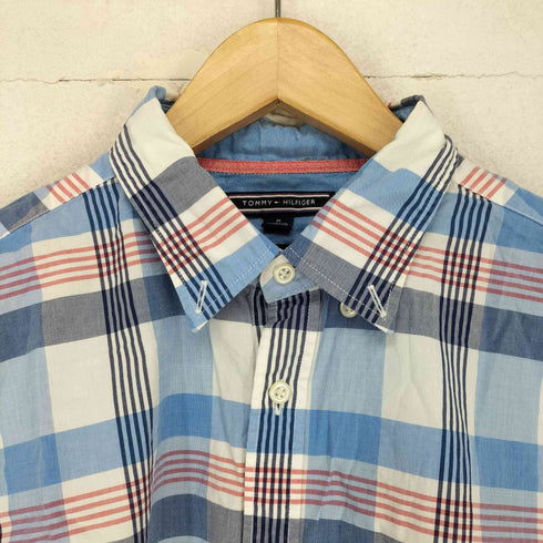 トミーヒルフィガー TOMMY HILFIGER NEW YORK FIT ロゴ刺繍 チェックシャツ メンズ M