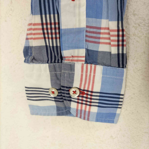 トミーヒルフィガー TOMMY HILFIGER NEW YORK FIT ロゴ刺繍 チェックシャツ メンズ M