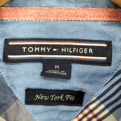 トミーヒルフィガー TOMMY HILFIGER NEW YORK FIT ロゴ刺繍 チェックシャツ メンズ M