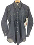 リーバイス Levis 復刻 USA製 ボタン裏刻印555 ショートホーン ウエスタンデニムシャツ メンズ import:S