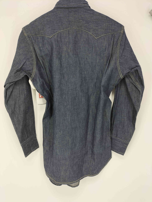 リーバイス Levis 復刻 USA製 ボタン裏刻印555 ショートホーン ウエスタンデニムシャツ メンズ import:S