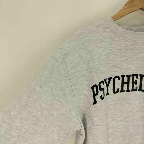 MrGreen PSYCHEDELICS USA製 ロゴプリント 袖ロゴ L/S クルーネック スウェットトレーナー レディース import:S