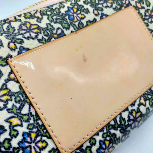 トリーバーチ TORY BURCH ラウンドジップ 花柄 長財布 レディース