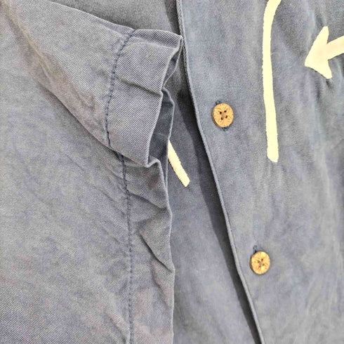 トミーバハマ Tommy Bahama ウエスタン調刺繍ポケット シルク開襟シャツ メンズ L