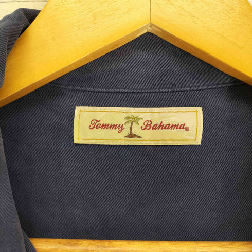トミーバハマ Tommy Bahama ウエスタン調刺繍ポケット シルク開襟シャツ メンズ L