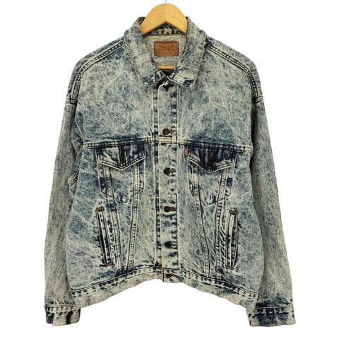 リーバイス Levis 80S USA製 70507-0219 ケミカルウォッシュ ボタン裏523刻印 デニム トラッカージャケット メンズ import:L