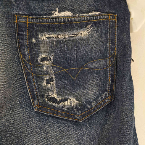ポロラルフローレン POLO RALPH LAUREN ダメージ加工サイドラインデニムパンツ メンズ 30/32
