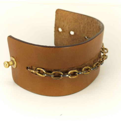 アメリ AMERI CHAIN UNION LEATHER BANGLE レディース