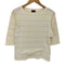 マーガレットハウエル MARGARET HOWELL 90-00S 旧 黒タグ ボーダー 7分袖 クルーネック Tシャツ レディース JPN:2