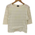 マーガレットハウエル MARGARET HOWELL 90-00S 旧 黒タグ ボーダー 7分袖 クルーネック Tシャツ レディース JPN:2