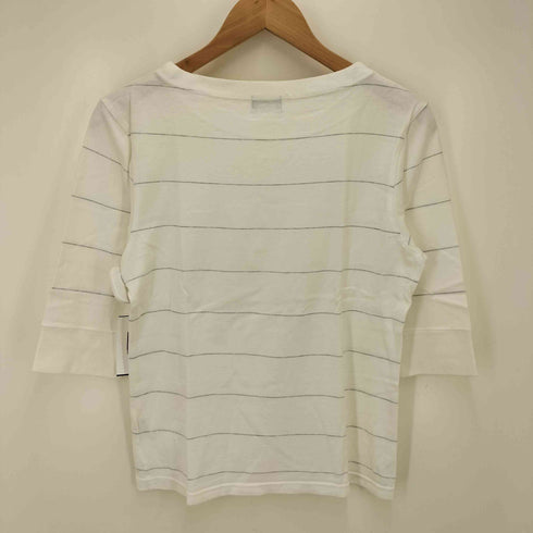 マーガレットハウエル MARGARET HOWELL 90-00S 旧 黒タグ ボーダー 7分袖 クルーネック Tシャツ レディース JPN:2