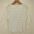 マーガレットハウエル MARGARET HOWELL 90-00S 旧 黒タグ ボーダー 7分袖 クルーネック Tシャツ レディース JPN:2