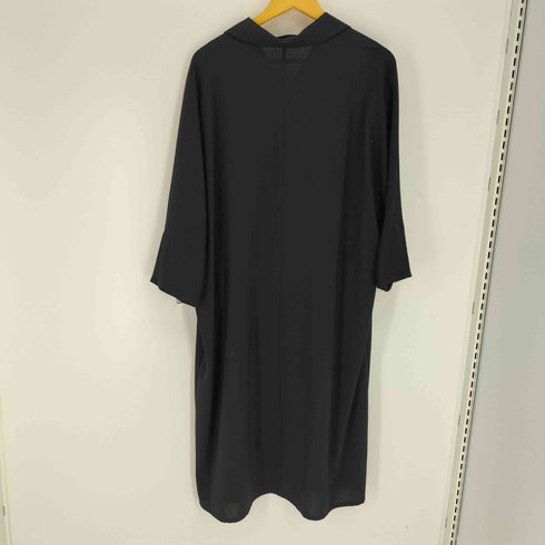 ヨウジヤマモト Yohji Yamamoto 24SS WOOL DOLMAN SLEEVE DRESS ウール ドルマンスリーブ スリット シャツ ドレス ワンピース レディース JPN:1