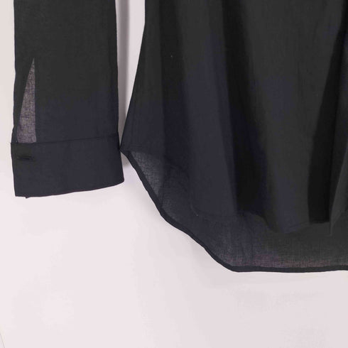 ヨウジヤマモト Yohji Yamamoto 25SS COLLECTION 100 KHADI DRAPED DETAIL HOOD DRESS カディ ドレ―ブ ディティールフード ドレープ ブラウス レディース JPN:2