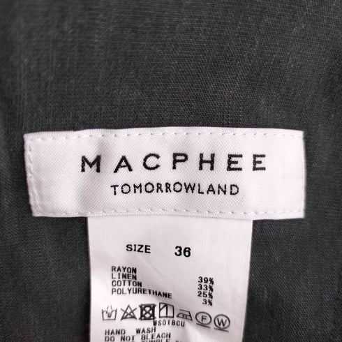 マカフィー MACPHEE レーヨンリネンコットンパンツ レディース JPN:36