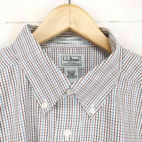 エルエルビーン L.L.Bean WRINKLE RESISTANT チェックシャツ メンズ 16 1/2-34