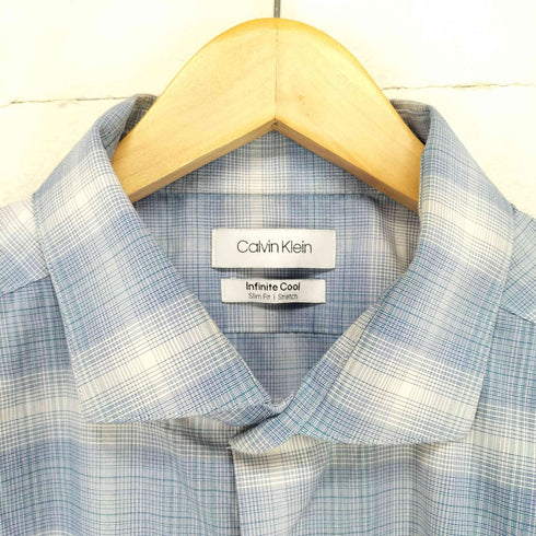 カルバンクライン CALVIN KLEIN infinite cool オンブレチェックシャツ メンズ 17 32/33 XL