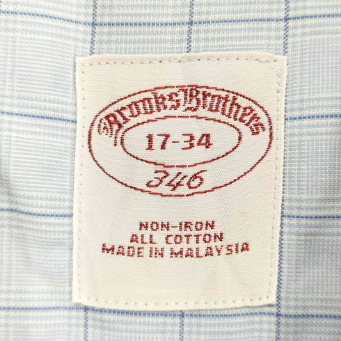ブルックスブラザーズ 346 BROOKS BROTHERS チェックシャツ メンズ 17-34