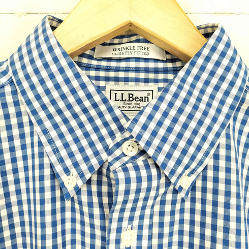エルエルビーン L.L.Bean WRINKLE FREE チェック柄ボタンダウンシャツ メンズ 15 1/2-34