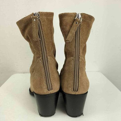 ザラ ZARA バックジップスウェードウエスタンブーツ レディース JPN:37