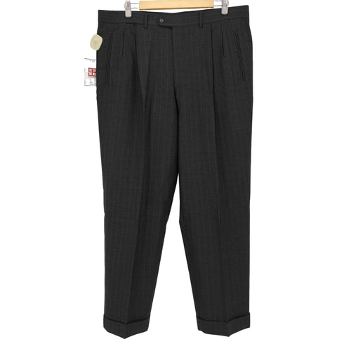 エルメネジルドゼニア Ermenegildo Zegna HIGH PERFORMANCE FOUR PLY ストライプ 2タック スラックス メンズ