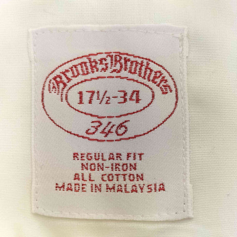 ブルックスブラザーズ BROOKS BROTHERS REGULAR FIt NON IRON ドレスシャツ ダブルカフス メンズ 17 1/2 - 34