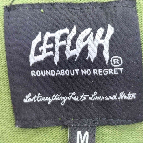 レフラー Leflah ロゴ刺繍 ハーフジップ 半袖トレーナー メンズ JPN:M