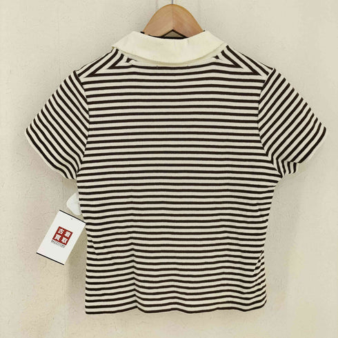 ビューティーアンドユースユナイテッドアローズ BEAUTY & YOUTH UNITED ARROWS スキッパーニットポロシャツ ボーダー レディース