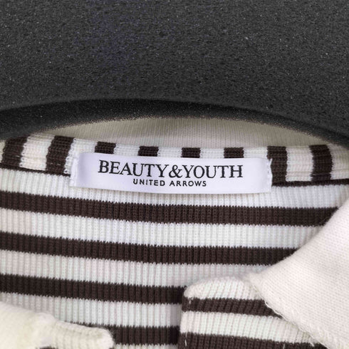 ビューティーアンドユースユナイテッドアローズ BEAUTY & YOUTH UNITED ARROWS スキッパーニットポロシャツ ボーダー レディース