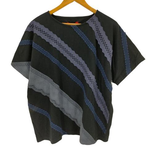 somari imagination バイアスレースコットンTシャツ レディース JPN:2
