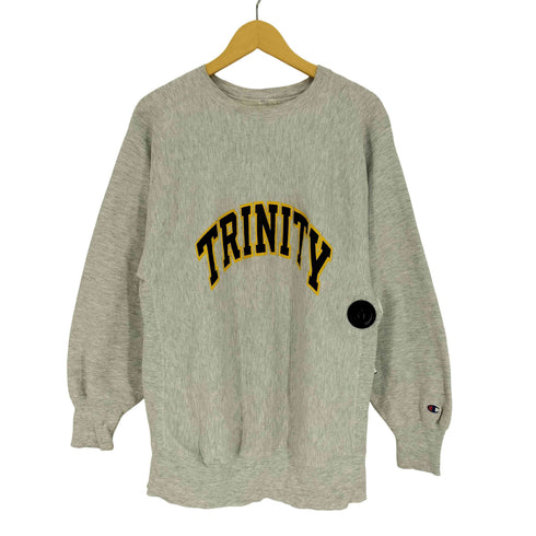 チャンピオン Champion 80-90S USA製 レーヨン混紡 刺繍タグ REVERSE WEAVE リバースウィーブ TRINITY アーチ カレッジロゴ プリント スウェット メンズ import:XL