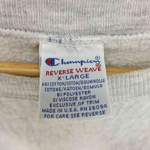 チャンピオン Champion 80-90S USA製 レーヨン混紡 刺繍タグ REVERSE WEAVE リバースウィーブ TRINITY アーチ カレッジロゴ プリント スウェット メンズ import:XL