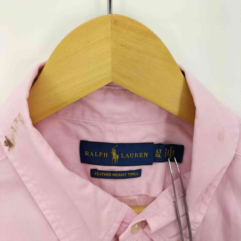 ラルフローレン RALPH LAUREN FEATHER WEIGHT TWILL ポニー刺繍 S/S B.D シャツ メンズ import:XL