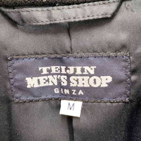 テイジンメンズショップ TEIJIN カシミヤ 100% リペア加工 ショート ステンカラーコート メンズ JPN:M